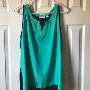 NY&Co Sleeveless Two-Color Blouse